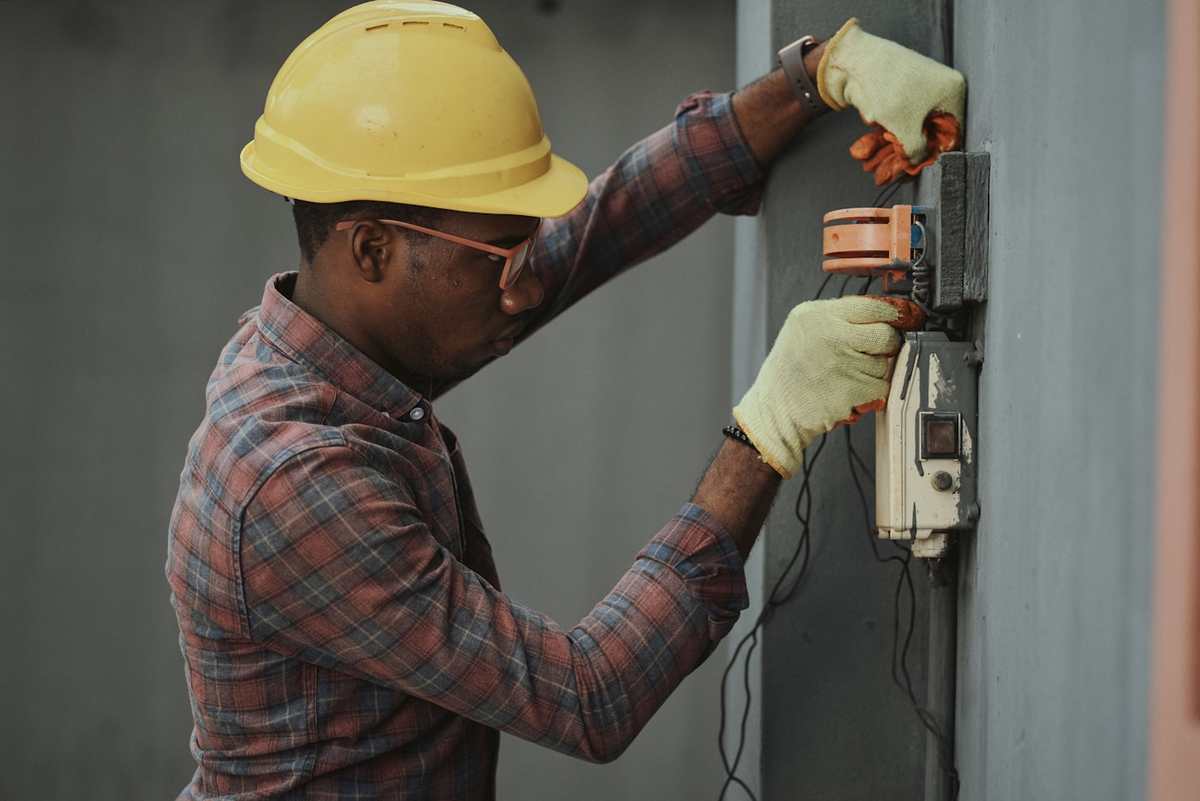 Professional electrical maintenance technician